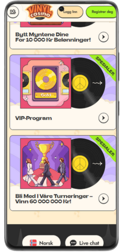 Vinyl Casino VIP-program og turneringsoversikt med premier
