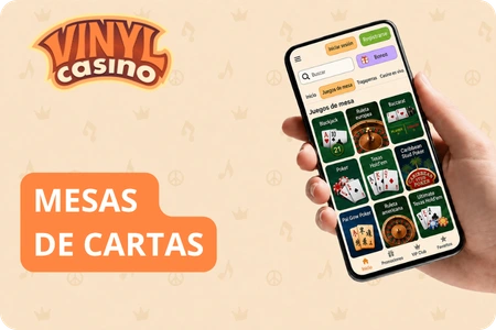 Mesas de cartas de Vinyl Casino online