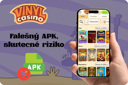 Varování před falešnými soubory Vinyl Casino APK na internetu