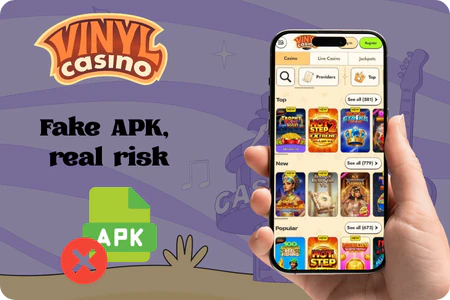 Warning about fake Vinyl Casino APK files online