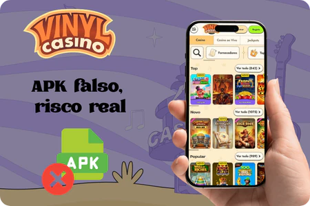 Aviso sobre ficheiros Vinyl Casino APK falsos na Internet