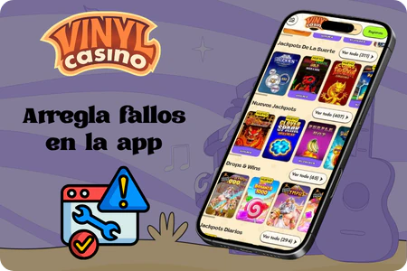 Solución de problemas de Vinyl Casino en el móvil