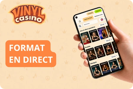 Format live de Vinyl Casino en ligne
