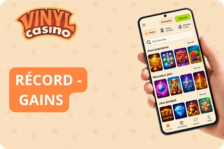 Gains records de Vinyl Casino en ligne