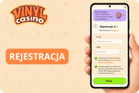 Rejestracja w Vinyl Casino online