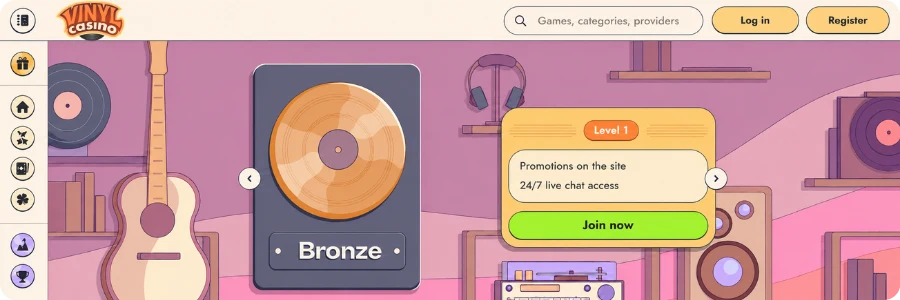 Vinyl Casino VIP program