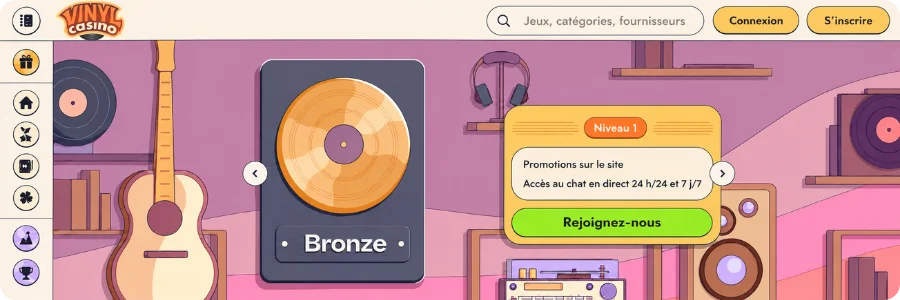 Programme VIP de Vinyl Casino